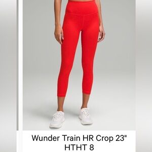 Hot red LuluLemon leggings like new